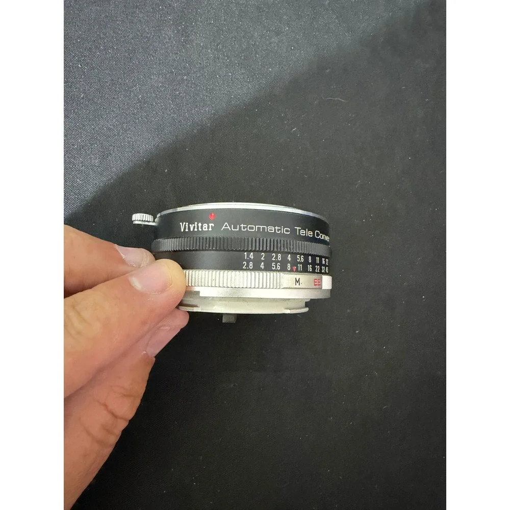 Vivitar Automatic Tele Converter 2X-7 Konica AR Mount‎ Black Silver Good